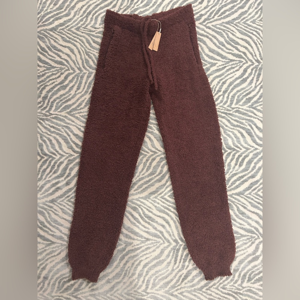 NWT SKIMS Cozy Knit Lounge Teddy Jogger Coco Brown S/M - Picture 4 of 8